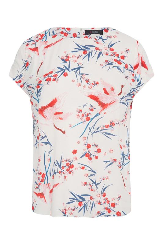 Plus Size Pink Floral Grown On Sleeve Top | Yours Clothing 5