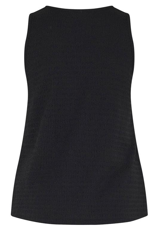 YOURS Plus Size Black Textured Button Through Waistcoat | Yours Clothing 6