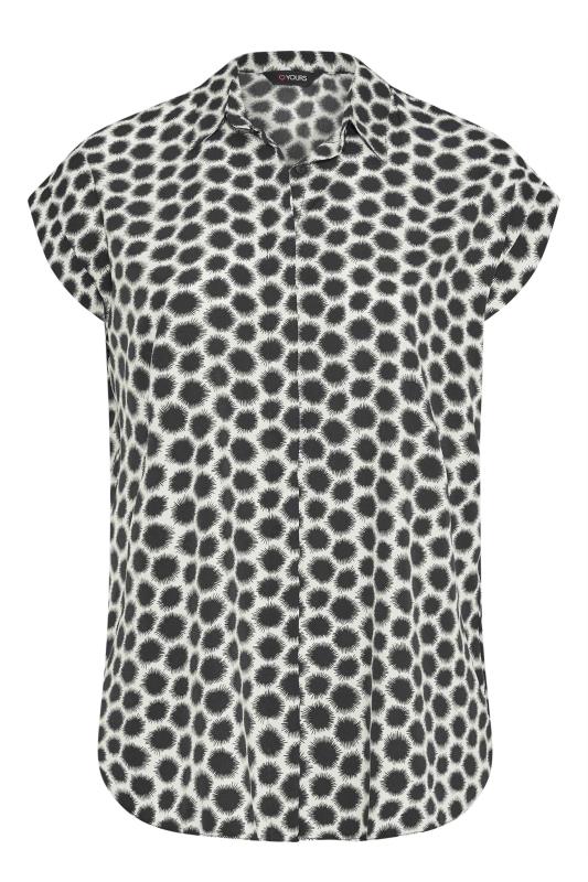 Plus Size Black Spot Print Shirt | Yours Clothing 6