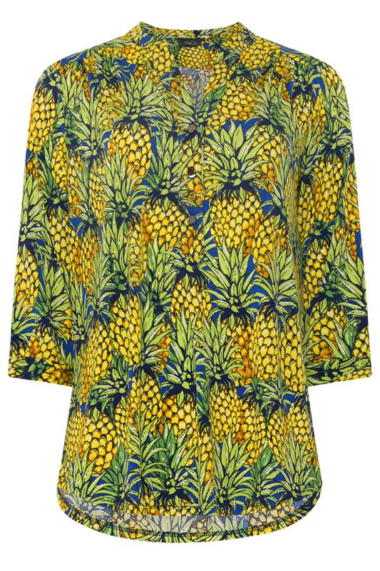 M&Co Navy Pineapple Half Placket Shirt 5