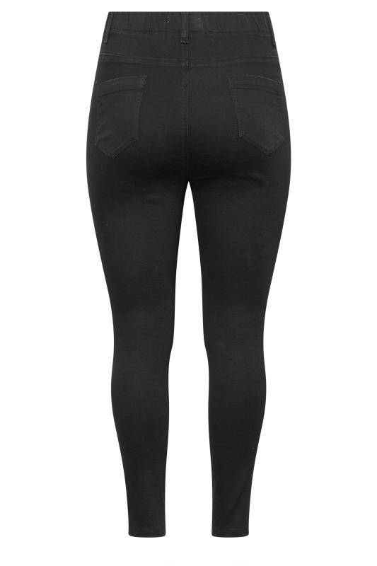 Plus Size Black Ripped GRACE Jeggings | Yours Clothing 6