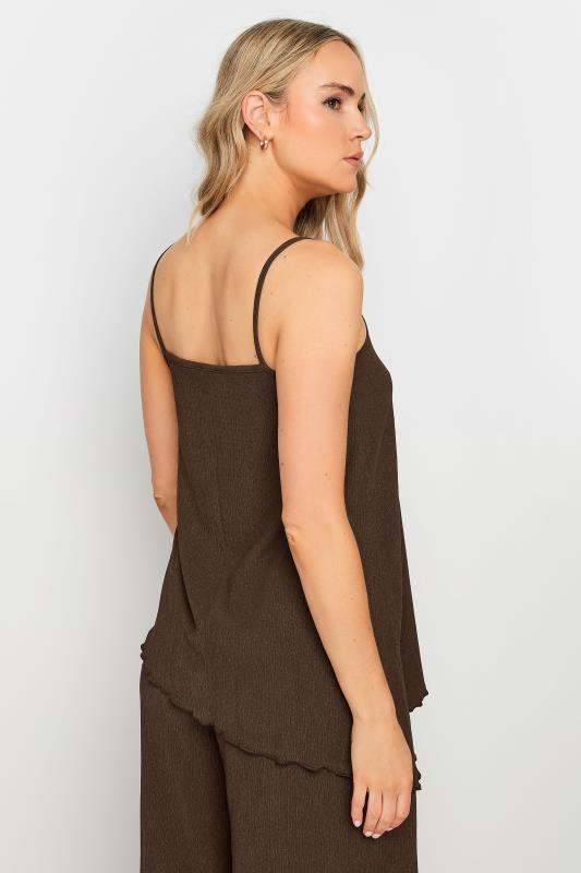 LTS Tall Rust Brown Strappy Asymmetric Cami Top | Long Tall Sally 3