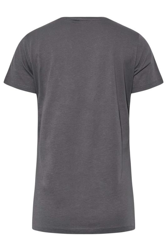LTS Tall Grey 'Amour' Slogan T-Shirt 6