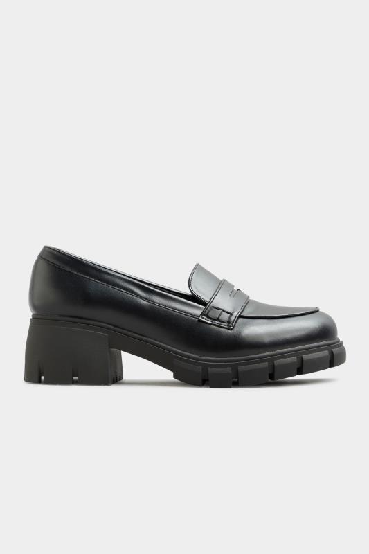 Black Chunky Loafers In Extra Wide EEE Fit 3