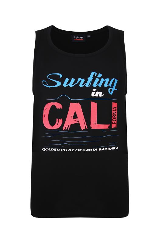 Plus Size  ESPIONAGE Black Surfing in Cali Print Vest