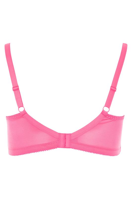 Pink Hi Shine Non-Wired Bra | Yours Clothing