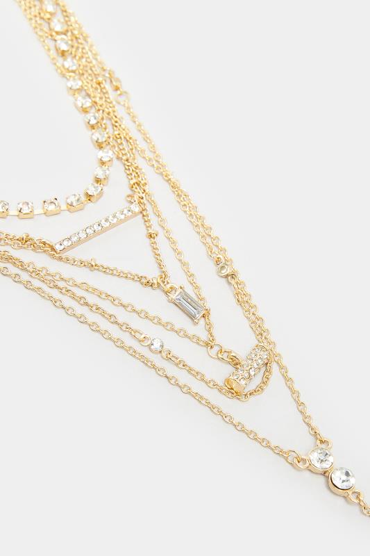 Gold Multi Layered Necklace Set | Yours Clothing 3