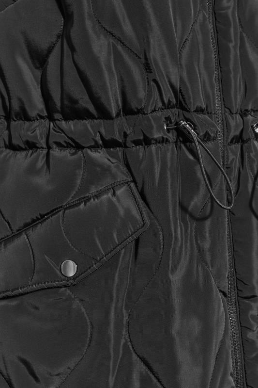 Curve Black Quilted Puffer Coat 5