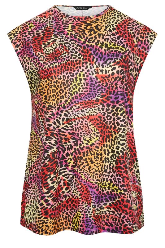 LIMITED COLLECTION Plus Size Pink Animal Print Boxy Vest Top | Yours Clothing  6