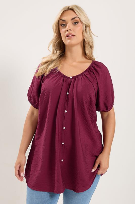  YOURS Curve bordeauxrode blouse