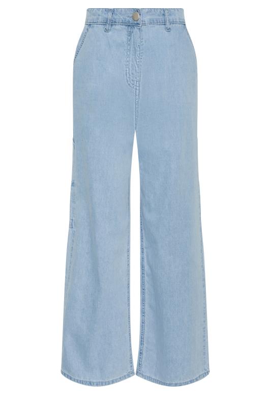 LTS Tall Women's Blue Carpenter Style Wide Leg Jeans | Long Tall Sally 5