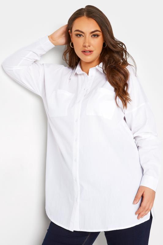 YOURS FOR GOOD Curve White Oversized Shirt 4