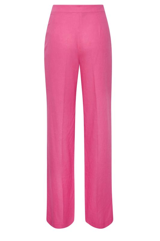 LTS Tall Hot Pink Linen Trousers | Long Tall Sally  5