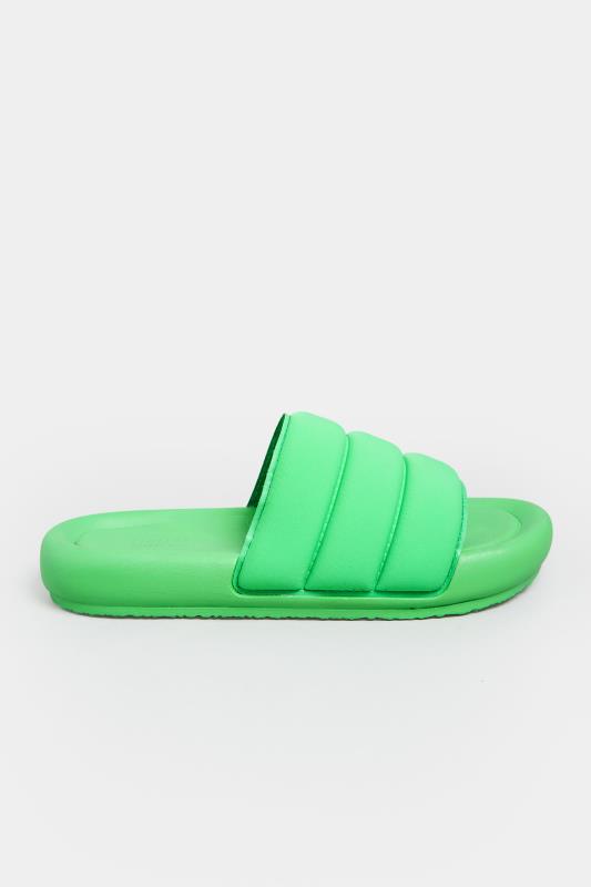 LIMITED COLLECTION Green Padded Sliders In Wide E Fit | Yours Clothing 3