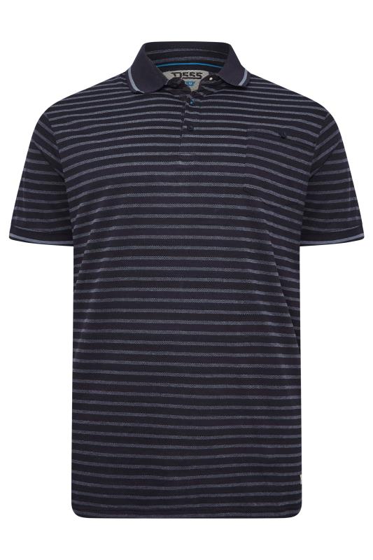D555 Big & Tall Black Stripe Polo Shirt | BadRhino 2