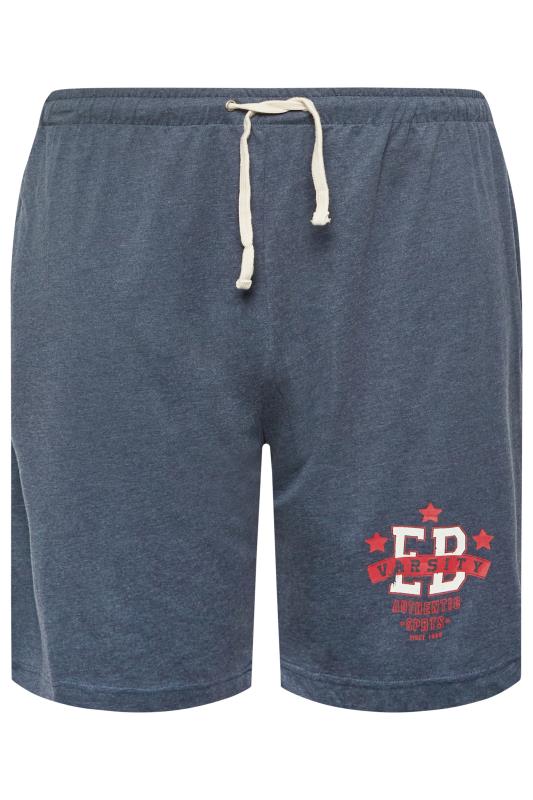 ED BAXTER Big & Tall Blue Varsity Logo Jogger Shorts | BadRhino 4
