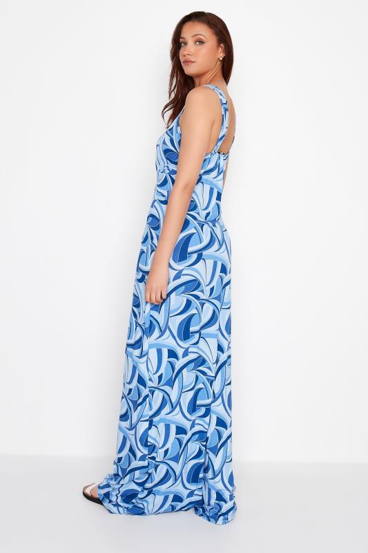 LTS Tall Cobalt Blue Swirl Print Maxi Dress 3