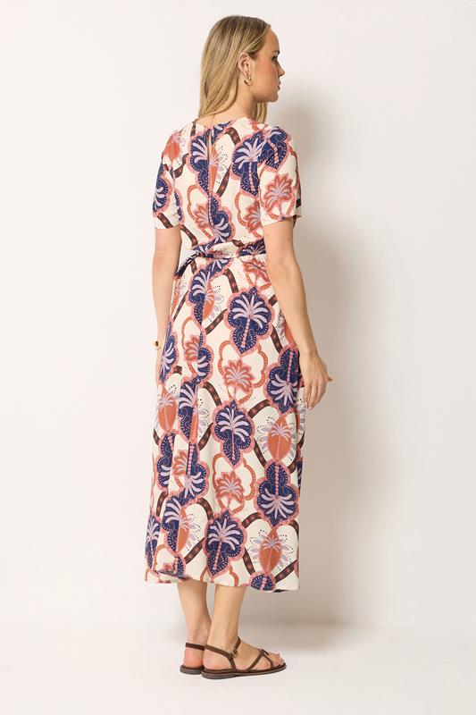 LTS Tall Women's Pink Tropical Print Midi Dress | Long Tall Sally 2
