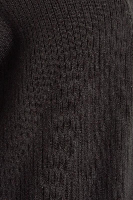 LTS Tall Charcoal Grey Ribbed Maxi Cardigan 5