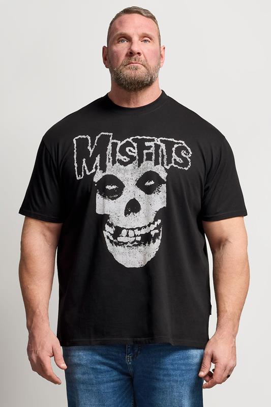 BadRhino Big & Tall Zwart T-shirt met Misfits-print