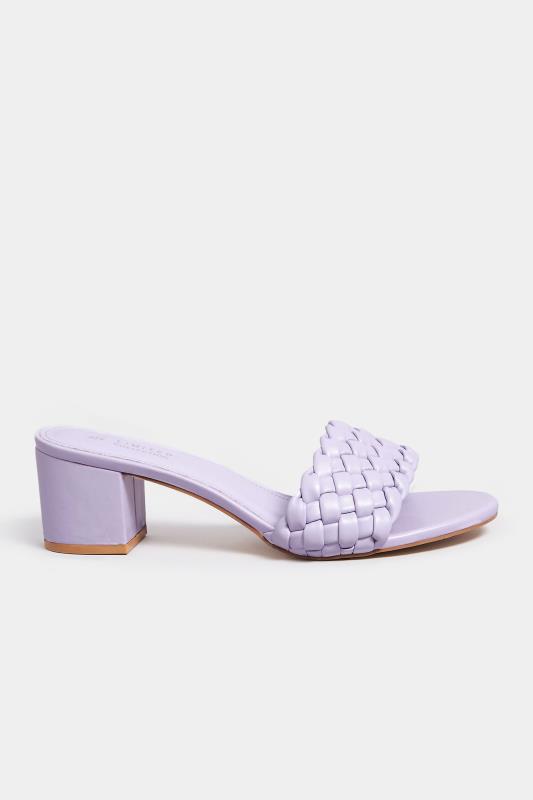 LIMTIED COLLECTION Lilac Plaited Mule In Wide E Fit & Extra Wide EEE Fit | Yours Clothing 3