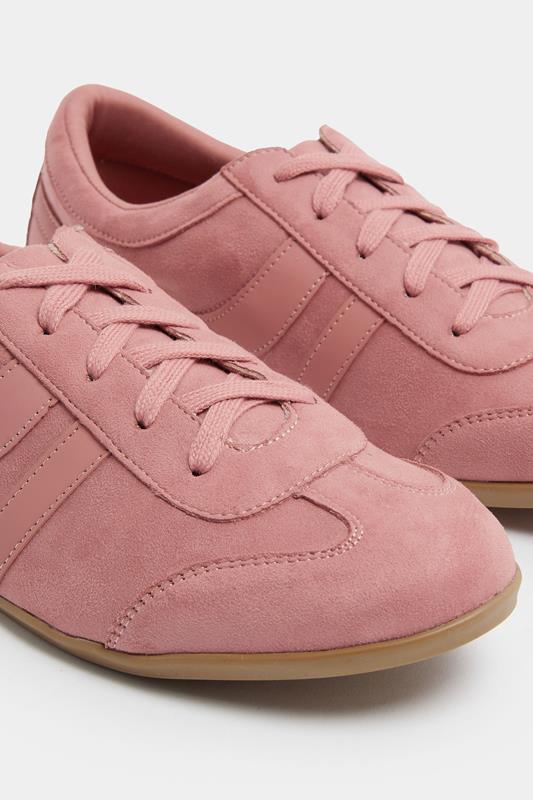 LTS Coral Pink Padded Retro Trainers In Standard Fit | Long Tall Sally 4