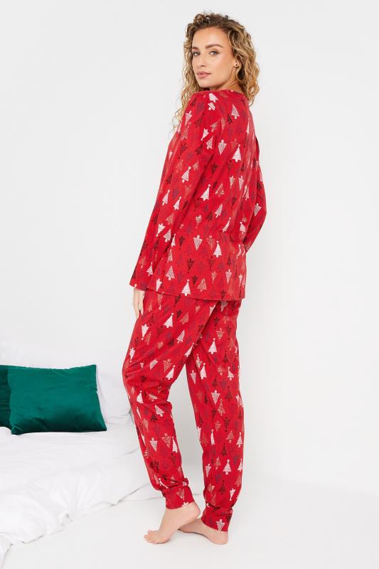LTS Tall Women's Red Christmas Tree Print Pyjama Set | Long Tall Sally 3