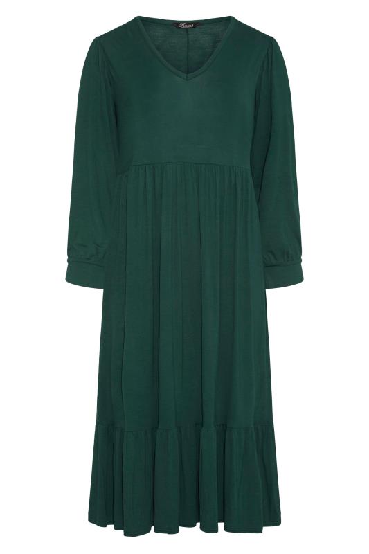 LIMITED COLLECTION Curve Green Long Sleeve Smock Dress 6