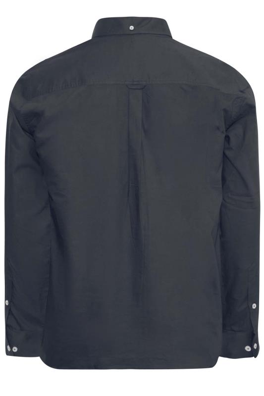 BadRhino Navy Blue Essential Long Sleeve Oxford Shirt | BadRhino 4