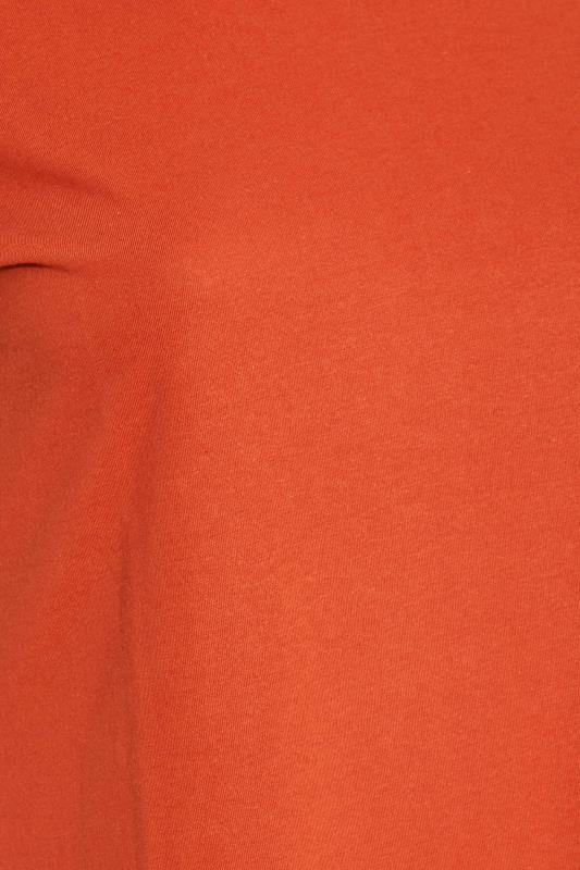 Plus Size Orange Short Sleeve T-Shirt | Yours Clothing  4