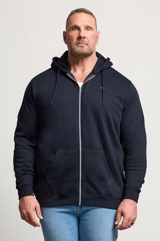  BadRhino Big & Tall Sweat à capuche zippé bleu marine