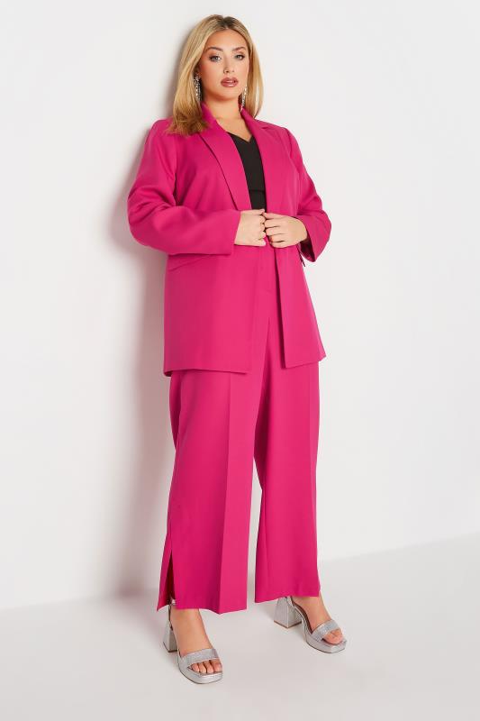 Plus Size Pink Tailored Blazer | Yours Clothing 2