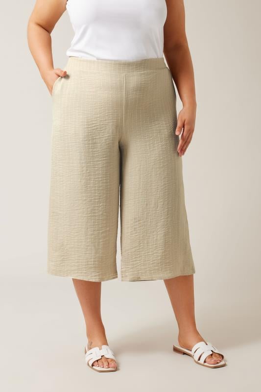  Tallas Grandes EVANS Curve Natural Brown Culottes