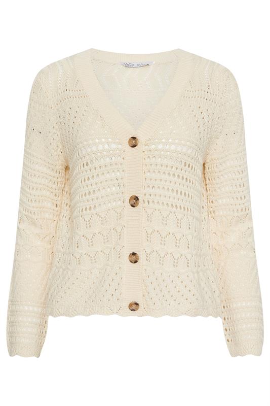 M&Co Petite Cream Crochet Button Through Cardigan | M&Co 5