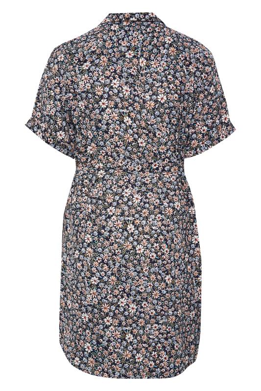YOURS Plus Size Blue Floral Shirt Dress | Yours Clothing 8