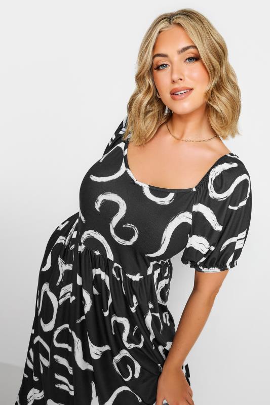 LIMITED COLLECTION Plus Size Black Swirl Print Midaxi Dress | Yours Clothing  5