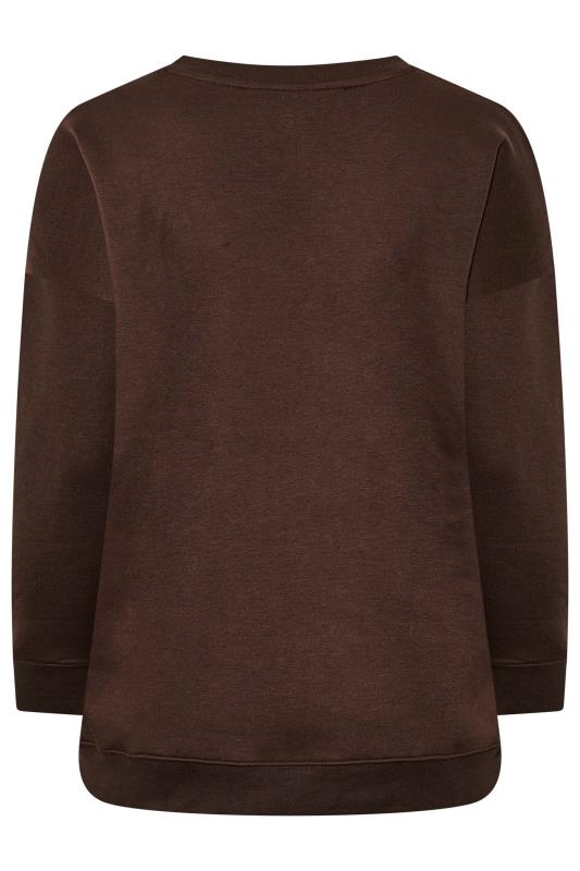 LIMITED COLLECTION Brown Long Sleeve Logo Sweatshirt 7