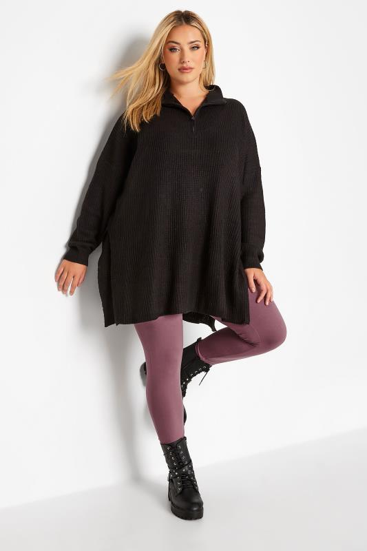 Curve Plus Size Dusty Pink Leggings | Yours Clothing 2