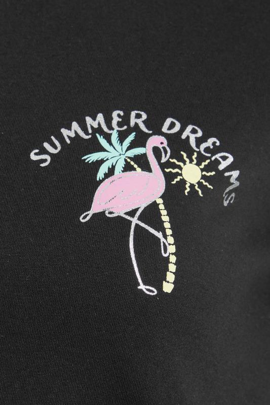 Petite Black 'Summer Dreams' Slogan Pyjama Set | PixieGirl  6