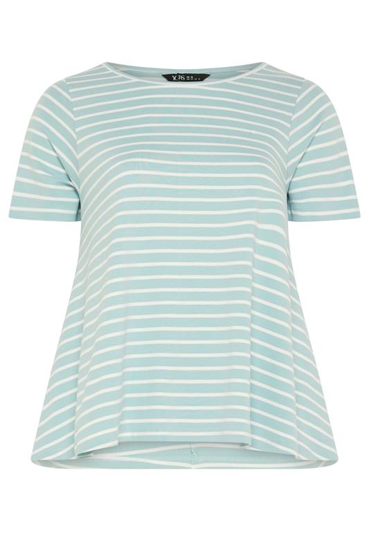 YOURS Plus Size Blue Stripe Swing Top | Yours Clothing 5