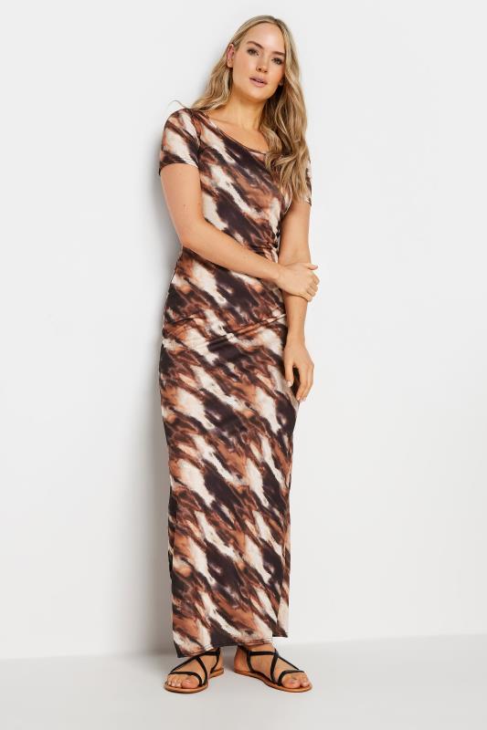 LTS Tall Womens Chocolate Brown Abstract Print Maxi Dress | Long Tall Sally 2