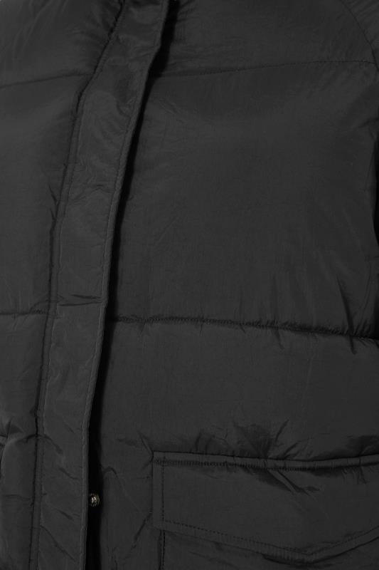 Plus Size Black Maxi Puffer Coat | Yours Clothing 5