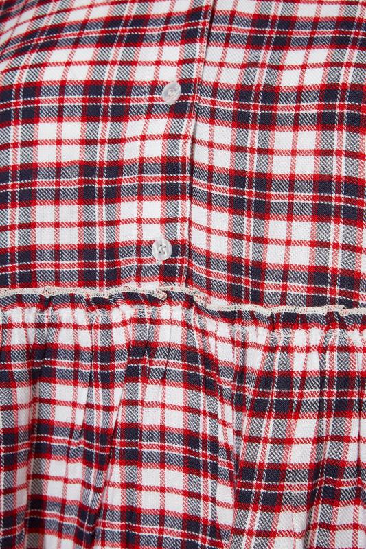 Plus Size LIMITED COLLECTION Red & White Check Tiered Top | Yours Clothing 5