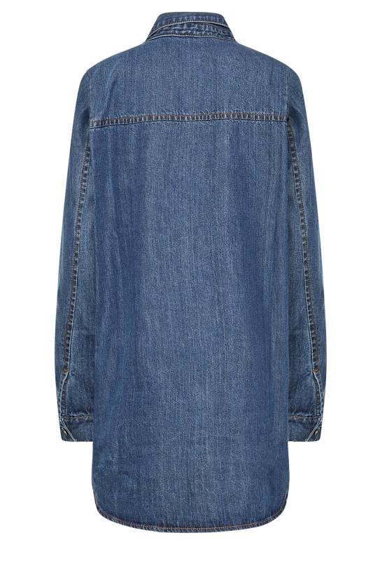 LTS Tall Women's Blue Oversized Denim Shirt | Long Tall Sally 7