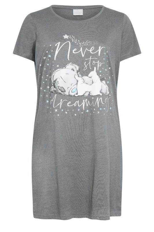 YOURS Plus Size Grey Tatty Teddy 'Never Stop Dreaming' Nightdress | Yours Clothing 5