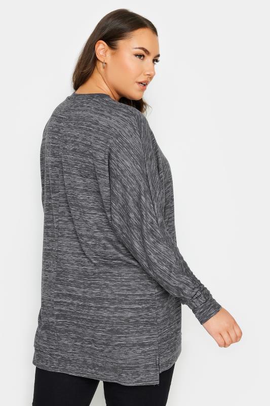 YOURS LUXURY Curve Grey Front Seam Detail Jumper | Yours Clothing 3