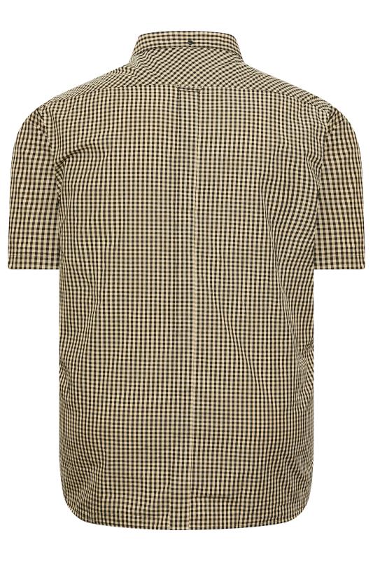 BEN SHERMAN Big & Tall Black Short Sleeve Check Shirt | BadRhino 4