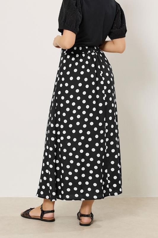 M&Co Black Polka Dot Maxi Skirt | M&Co 2