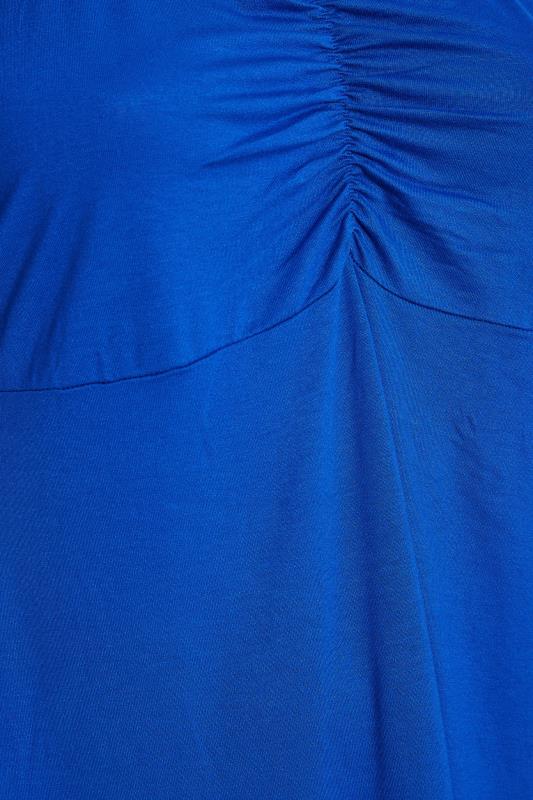 LIMITED COLLECTION Curve Cobalt Blue Puff Sleeve Ruched Top_Z.jpg