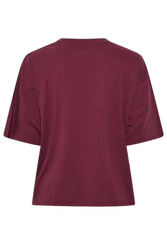 LIMITED COLLECTION Plus Size Dark Red Bow Beaded Top 2